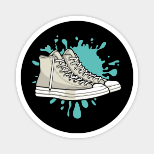White Skate Sneaker Magnet